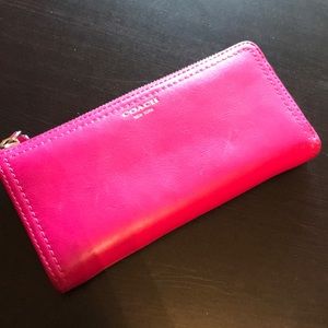 Hot pink Coach Wallet